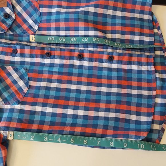 American Hawk Button Down Short Sleeve Plaid Shirt Boy's Size 7 - Picture 4 of 4